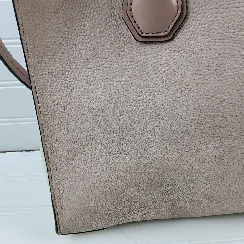 Michael Kors MK Pebbled Leather Satchel Crossbody Shoulder Handbag Purse